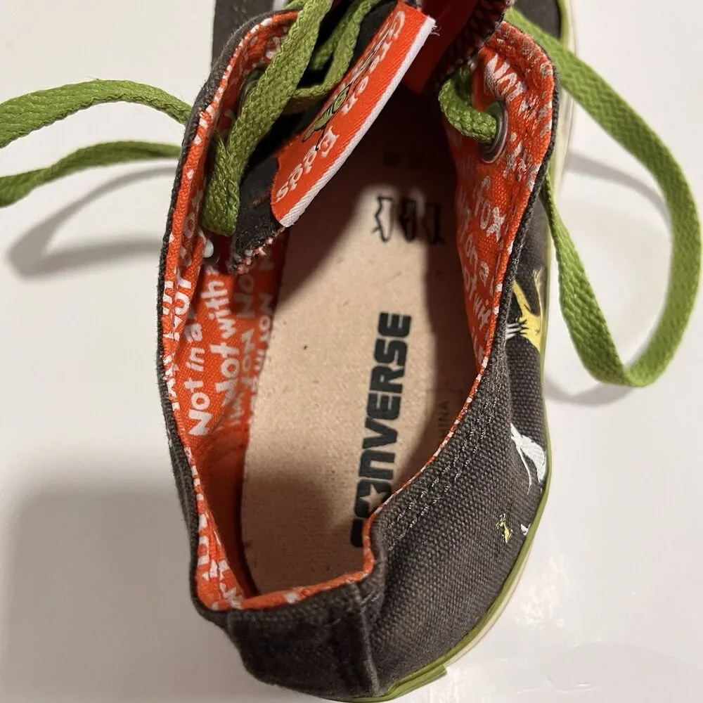 Converse All Star Size 4.5 Dr. Seuss Green Eggs & Ham Whimsical! - Picture 10 of 16